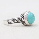 Pink Opal Silver Rings