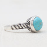 Pink Opal Silver Rings