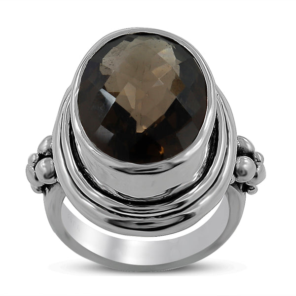 Mystic Quartz Gemstone Silver Ring