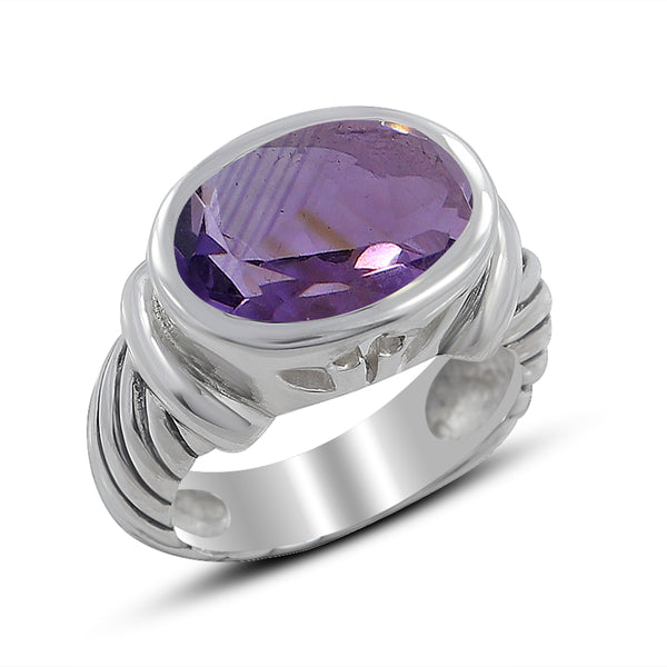 925 Sterling Silver Blue Topaz Ring