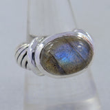 Blue Topaz Designer Silver Ring