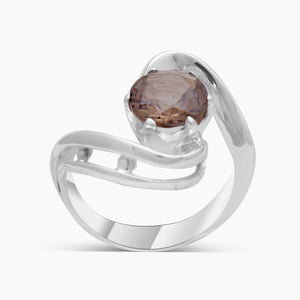 Smoky Quartz Silver Rings