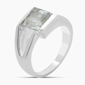 Green Amethyst Silver Rings