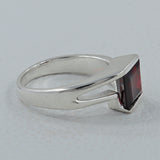 Garnet Gemstone Designer Sterling Silver Ring