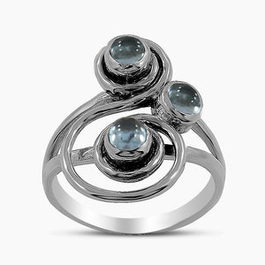 925 Sterling Silver Aquamarine Rings