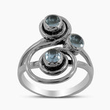 925 Sterling Silver Aquamarine Rings