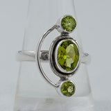 Peridot Gemstone Sterling Silver Ring