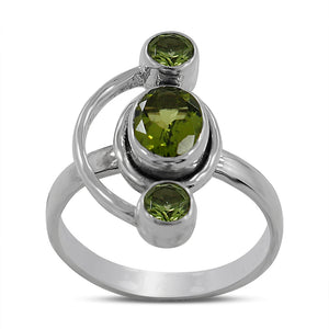 925 Sterling Silver Peridot Rings