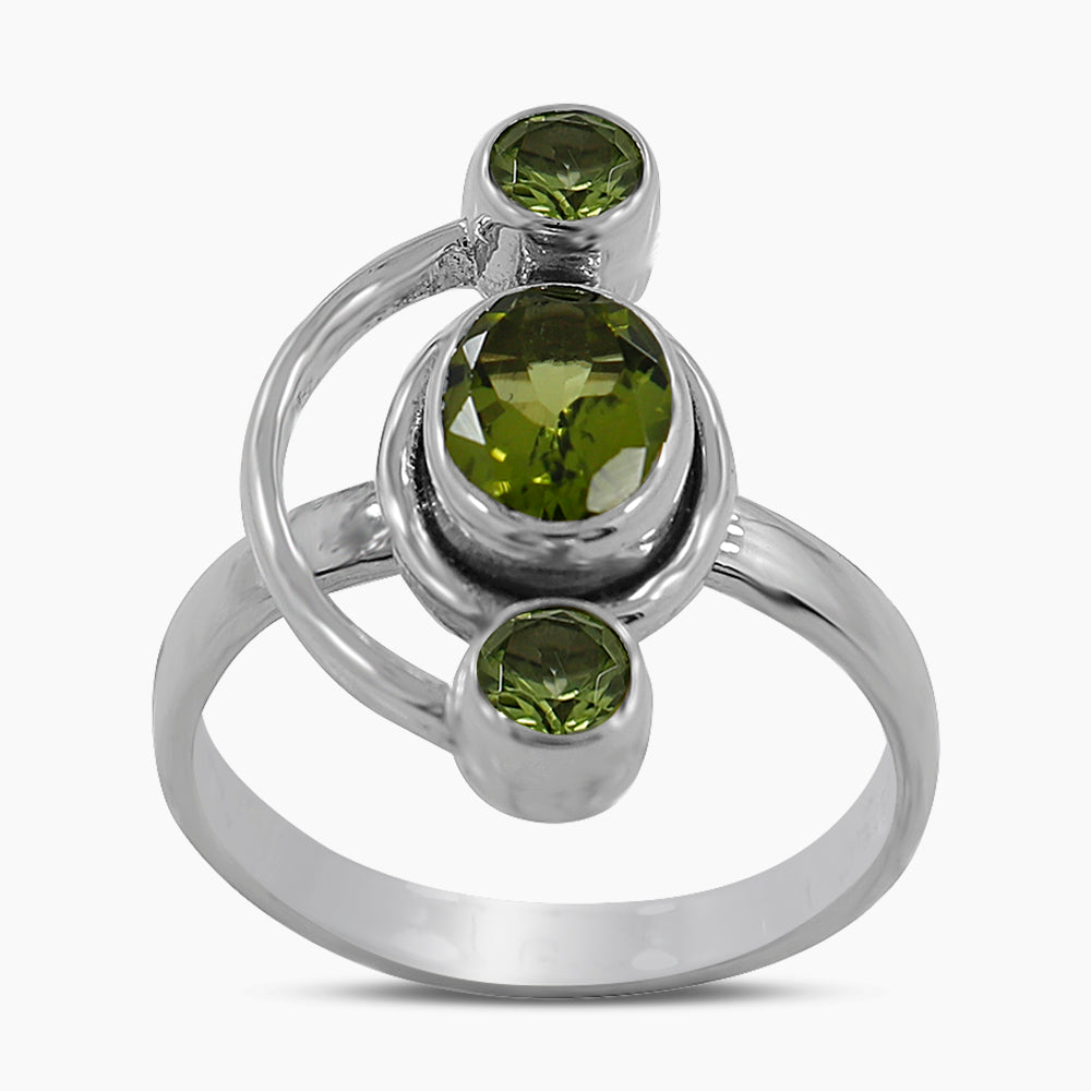 925 Sterling Silver Peridot Rings