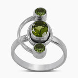 925 Sterling Silver Peridot Rings