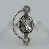 Peridot Gemstone Sterling Silver Ring