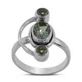 Peridot Gemstone Sterling Silver Ring