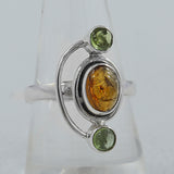 Peridot Gemstone Sterling Silver Ring