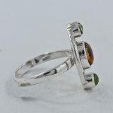 Peridot Gemstone Sterling Silver Ring