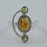 Peridot Gemstone Sterling Silver Ring