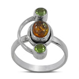 Peridot Gemstone Sterling Silver Ring