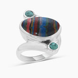 Sponge Coral Sterling Silver Rings