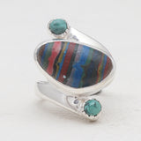 Sponge Coral Sterling Silver Rings