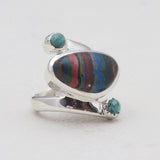 Sponge Coral Sterling Silver Rings
