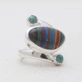 Sponge Coral Sterling Silver Rings