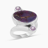 Sponge Coral Sterling Silver Rings