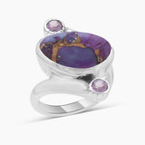 Sponge Coral Sterling Silver Rings