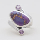 Sponge Coral Sterling Silver Rings