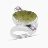 Sponge Coral Sterling Silver Rings