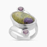 Sponge Coral Sterling Silver Rings