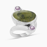 Sponge Coral Sterling Silver Rings