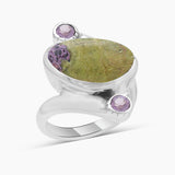 Sponge Coral Sterling Silver Rings
