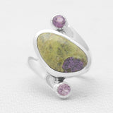 Sponge Coral Sterling Silver Rings