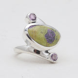 Sponge Coral Sterling Silver Rings
