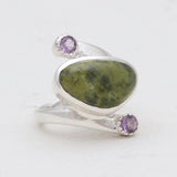 Sponge Coral Sterling Silver Rings