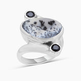 Sponge Coral Sterling Silver Rings