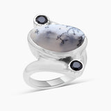 Sponge Coral Sterling Silver Rings