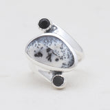Sponge Coral Sterling Silver Rings