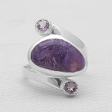 Sponge Coral Sterling Silver Rings