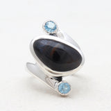Sponge Coral Sterling Silver Rings