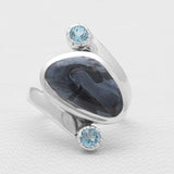 Sponge Coral Sterling Silver Rings