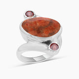 Sponge Coral Sterling Silver Rings