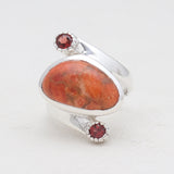 Sponge Coral Sterling Silver Rings
