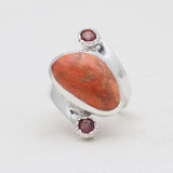 Sponge Coral Sterling Silver Rings