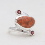 Sponge Coral Sterling Silver Rings