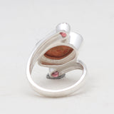 Sponge Coral Sterling Silver Rings