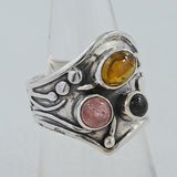 Tourmaline Silver Ring