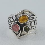 Tourmaline Silver Ring