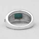 Black Stingray Charoite Silver Mens Rings