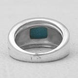 Black Stingray Charoite Silver Mens Rings