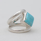 Larimar Silver Rings